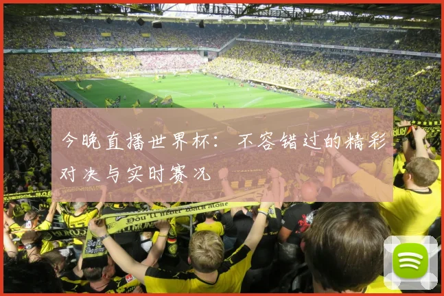 今晚直播世界杯：不容错过的精彩对决与实时赛况